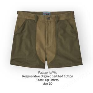 Patagonia 58161 Stand Up Shorts 3.5" SKA Sage Khaki Size 10 Retired Green Cotton